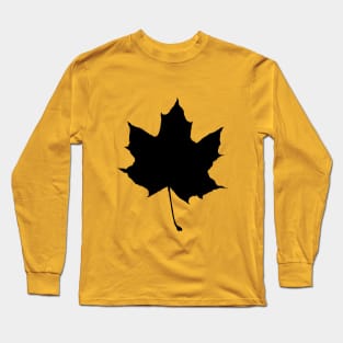 Silhouette of a maple leaf Long Sleeve T-Shirt